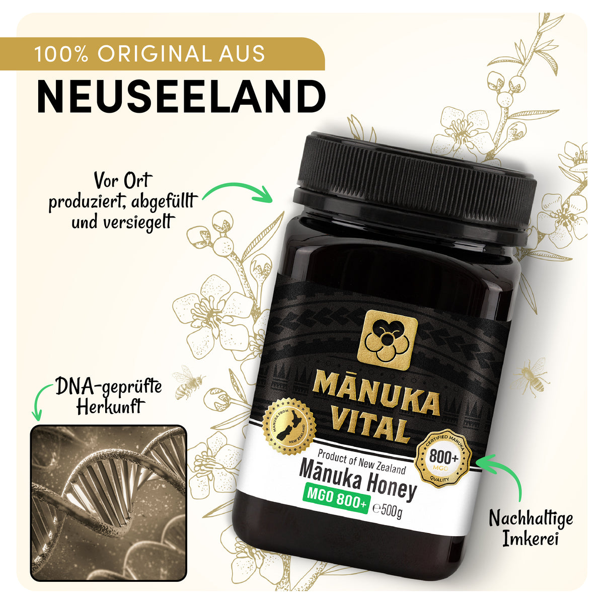 Manuka Vital Honig MGO 800+ (500g)
