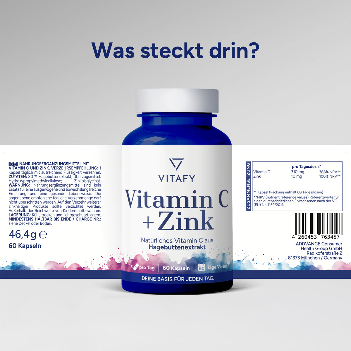 Vitamin C + Zink (60 Kapseln)