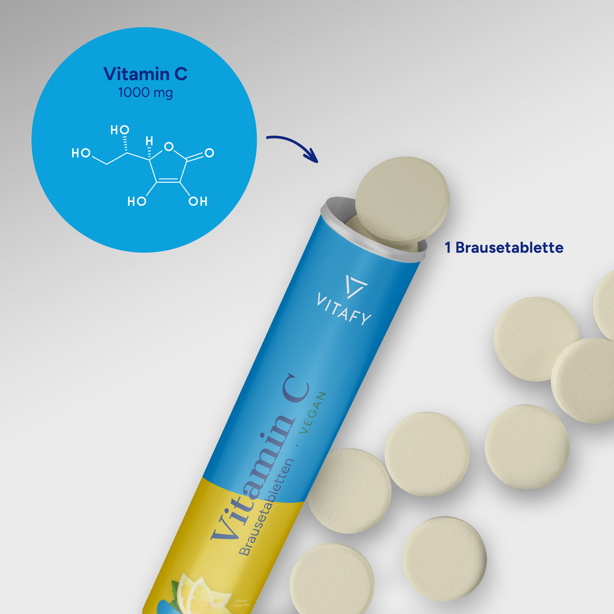Vitamin C - Zitrone (20 Brausetabletten)