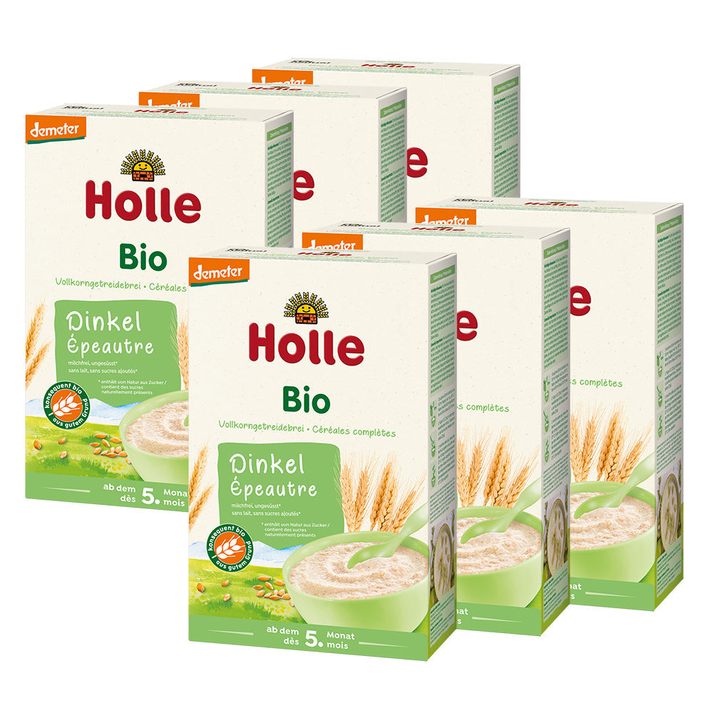6 x Bio-Vollkorngetreidebrei Dinkel ab dem 5. Monat (6x250g)
