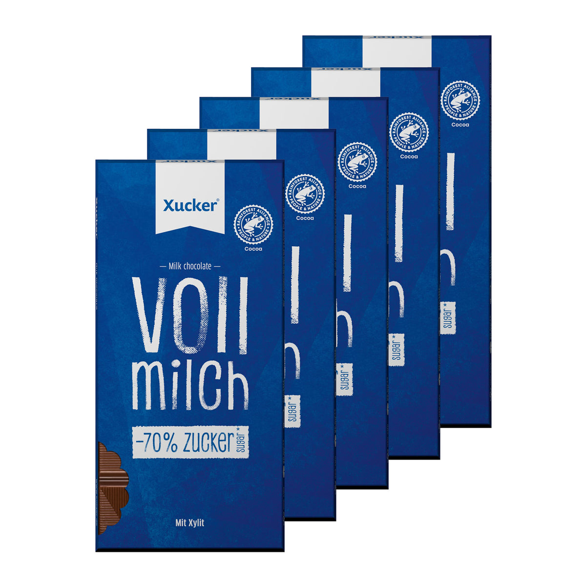 5x Xylit-Vollmilchschokolade (5x80g)