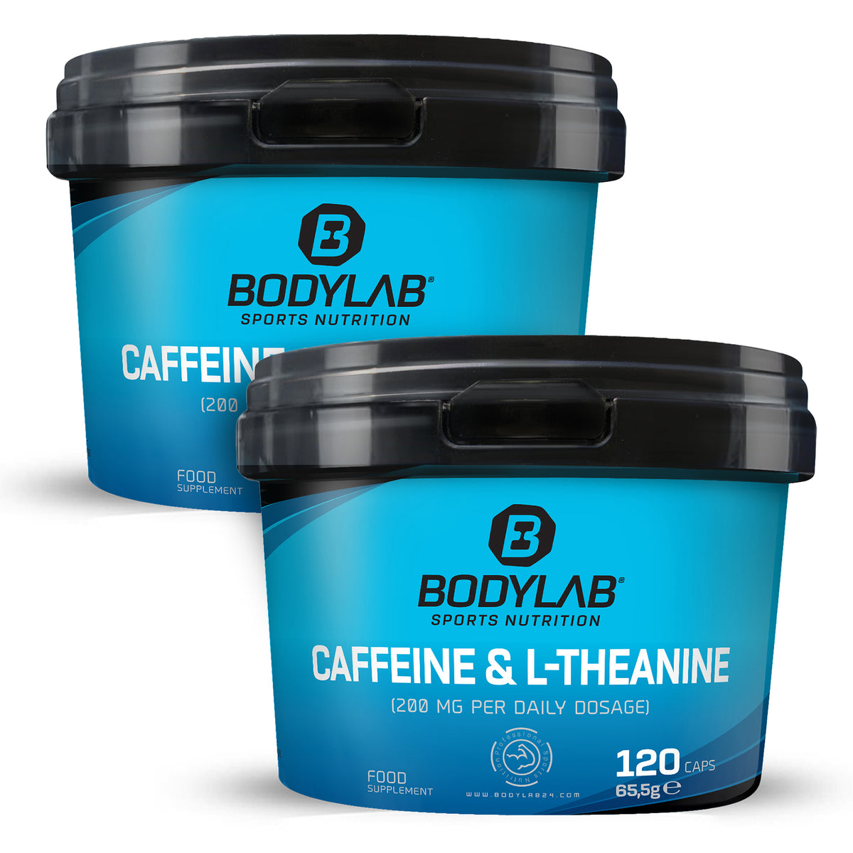 2 x Caffeine & L-Theanine (120 Kapseln)
