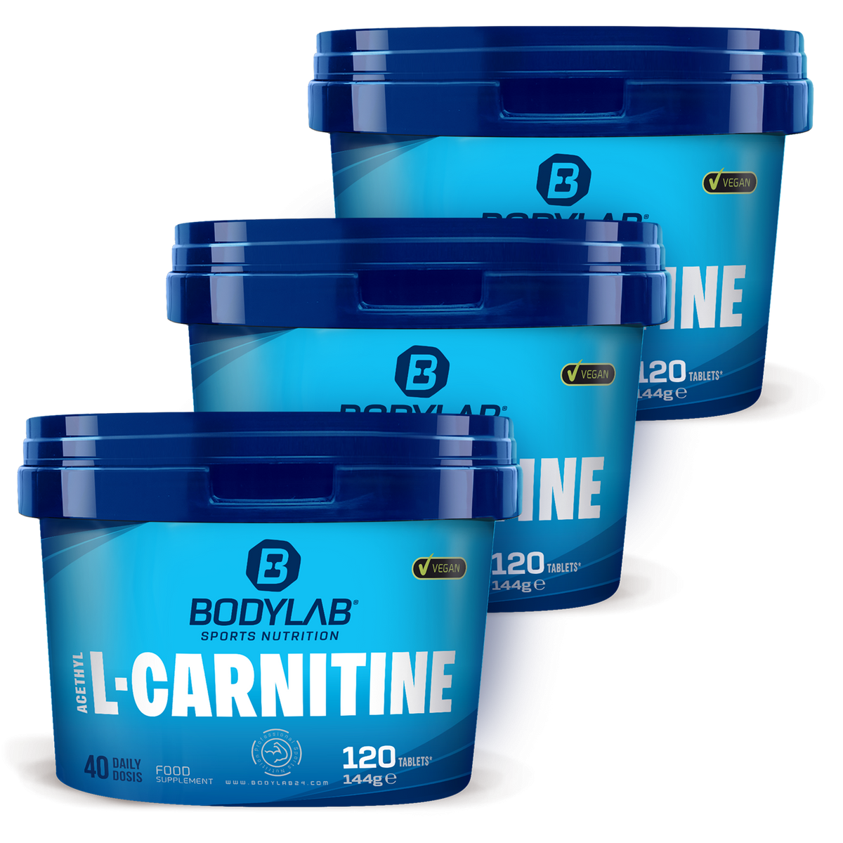 3 x Bodylab24 Acetyl L-Carnitine (je 120 Tabletten)