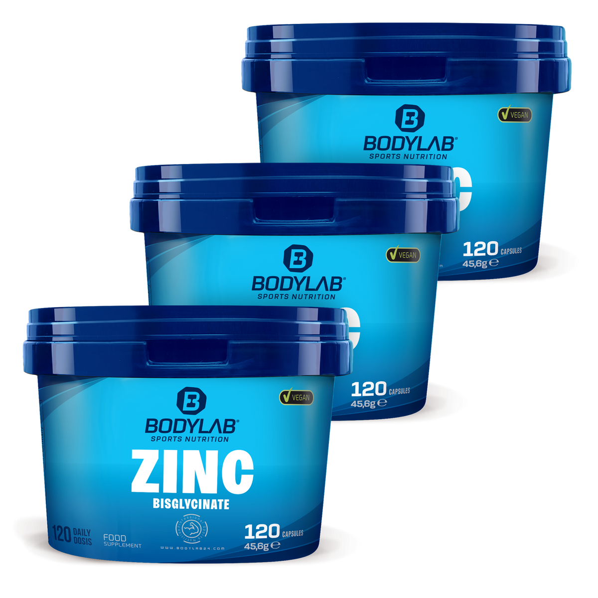 3 x Zinc Bisglycinate (je 120 Kapseln)