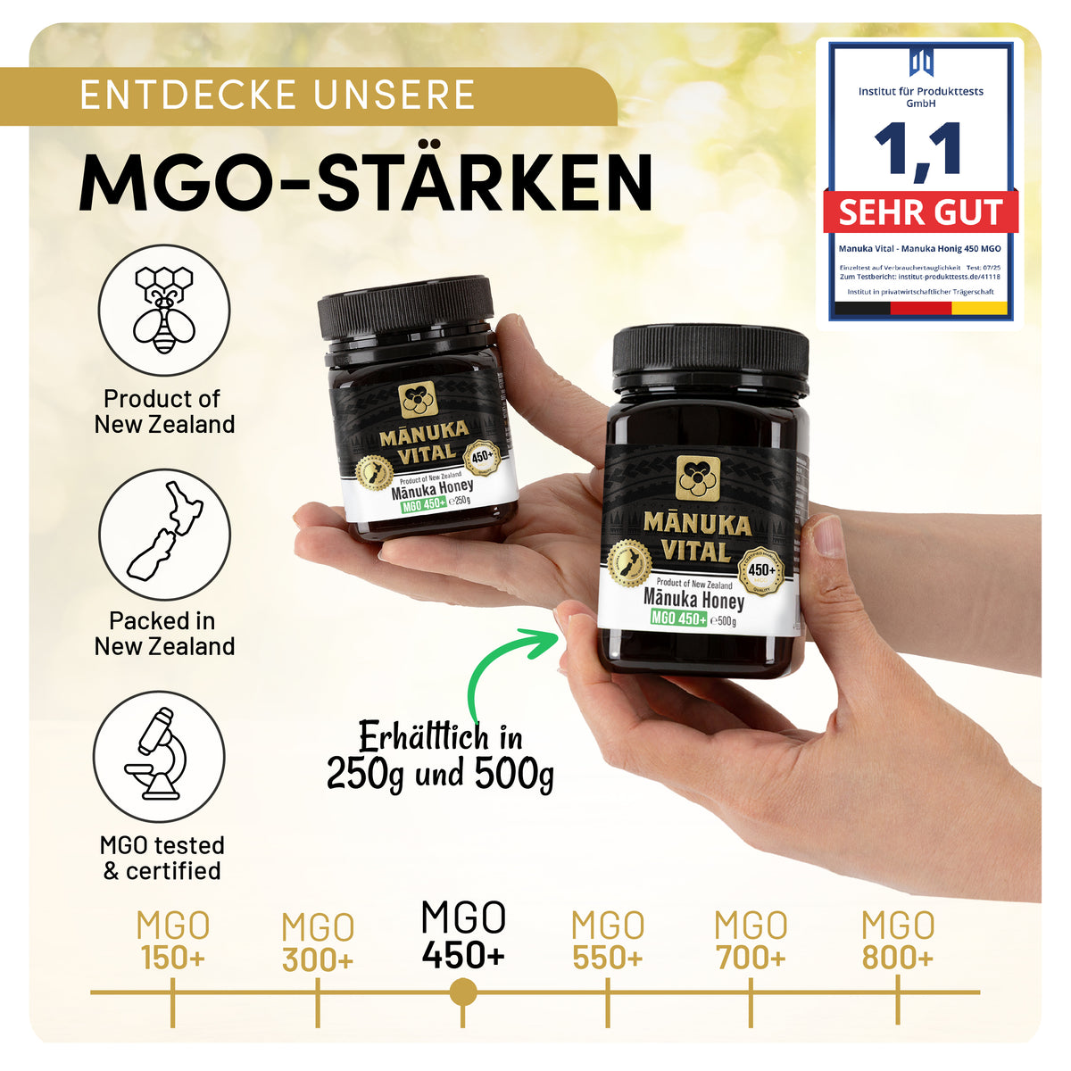 Manuka Vital Honig MGO 450+ (500g)