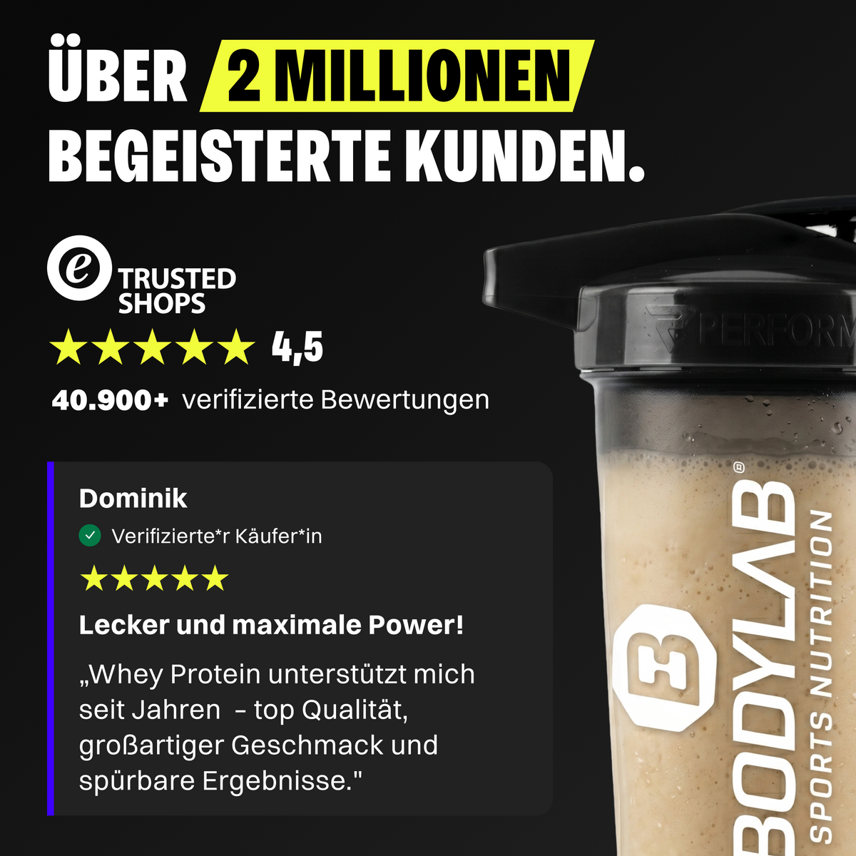 Whey Protein Probierboxen (8 Proben je 30g)