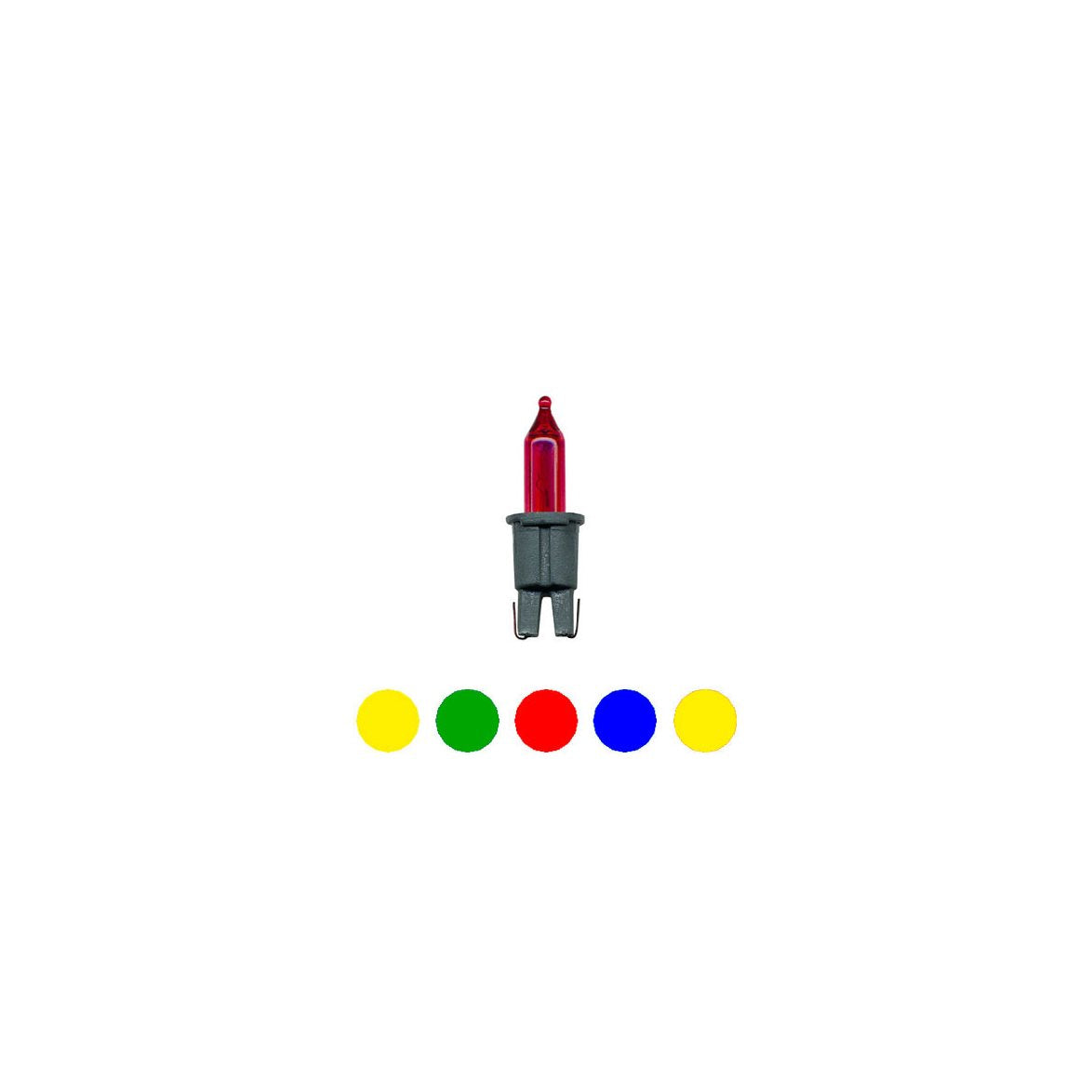 Pisellolampa push-in 5V multifärgad, grön sockel Multi