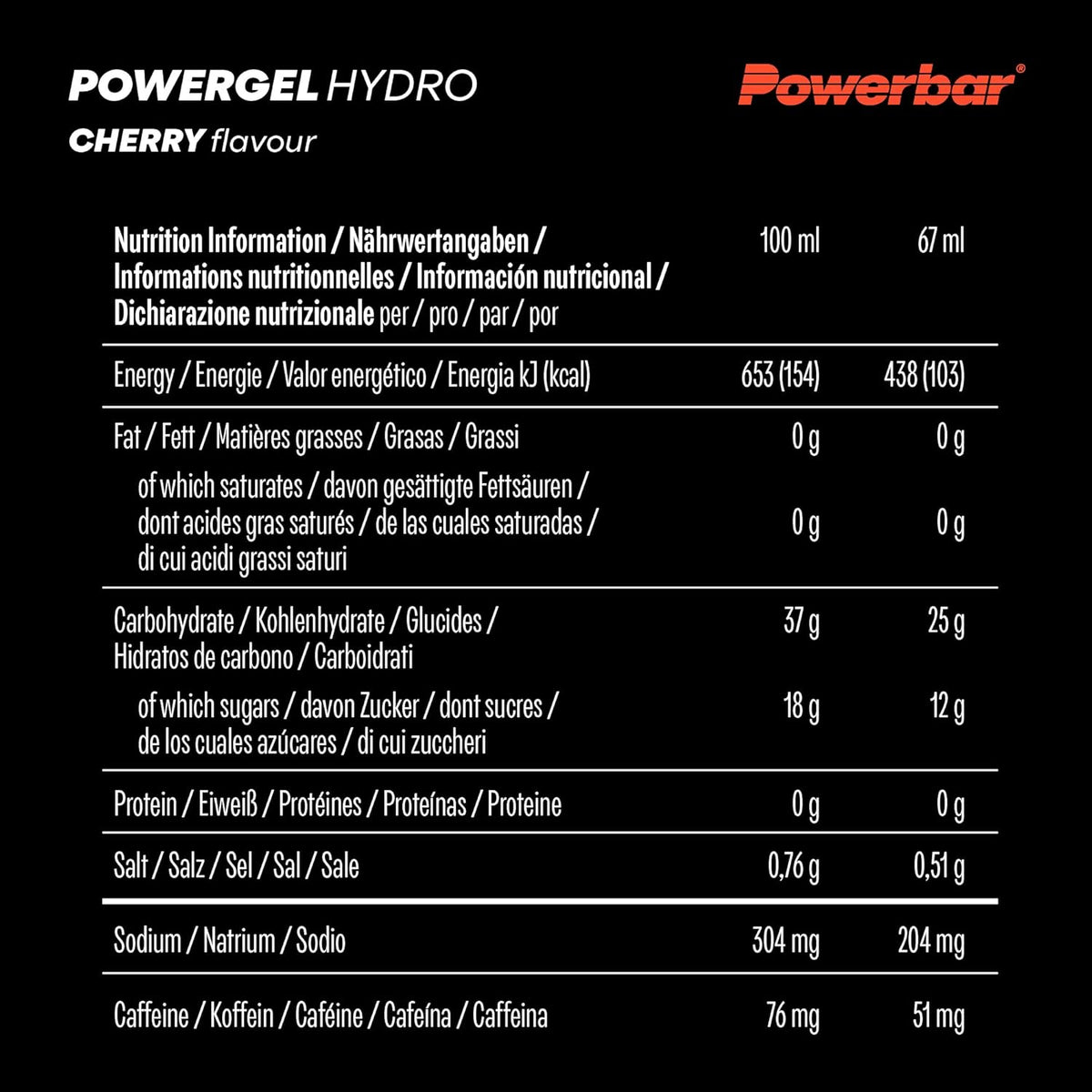 PowerGel Hydro (67g) Cherry mit Koffein