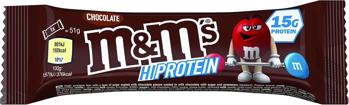 M&M's Hi-Protein Bar (12x51g) Chocolate