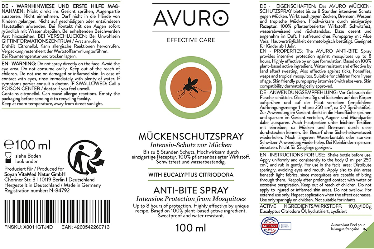 2 x Mückenschutz Spray (2x100ml)