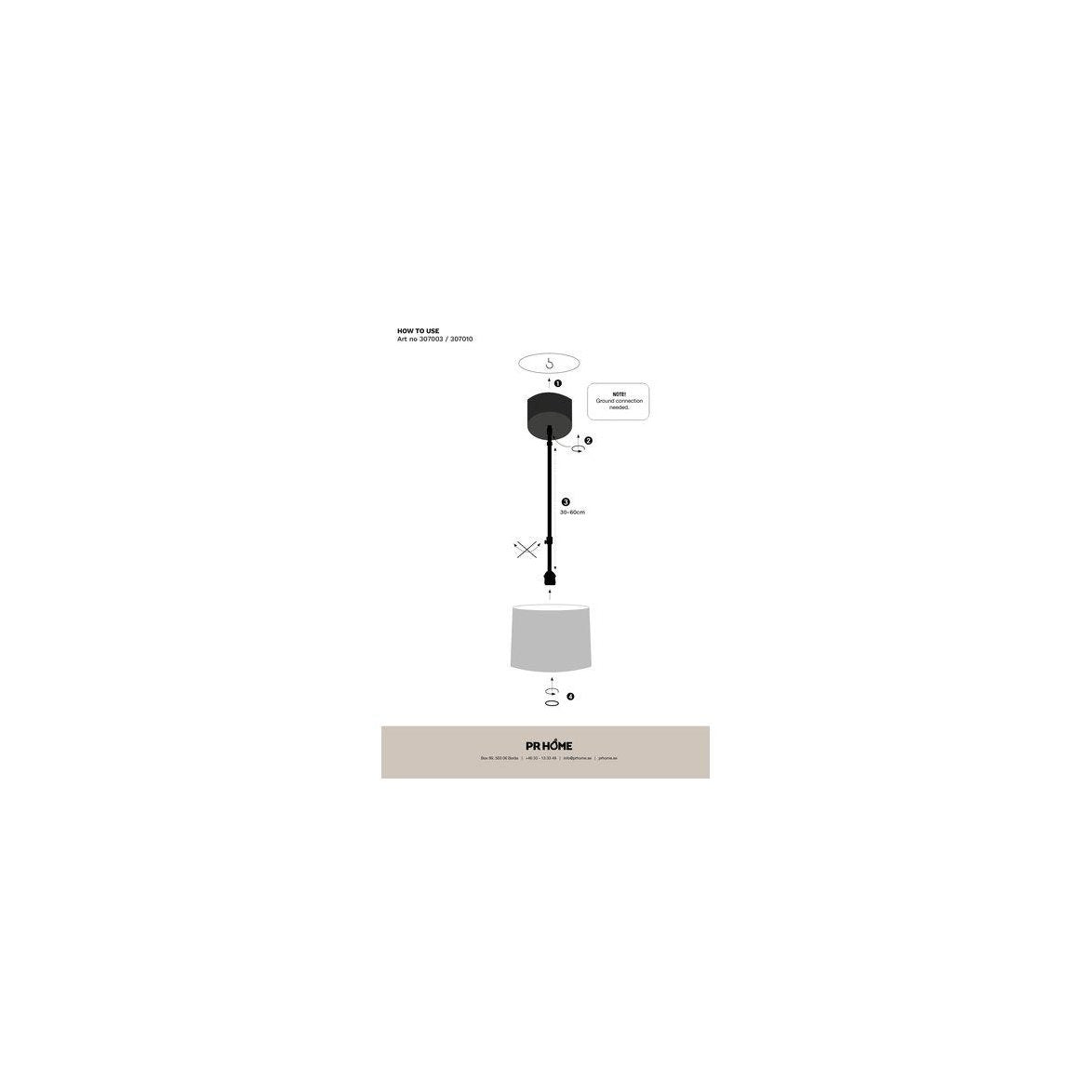 Bacup takkopp svart anpassningsbar 44-72 cm