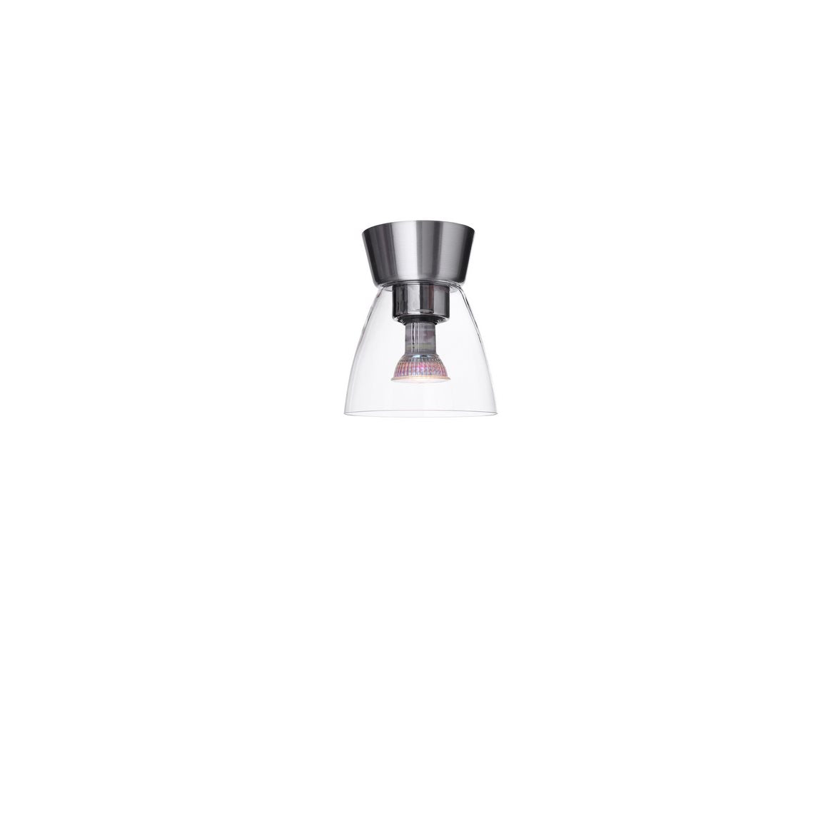 Bizzo plafond Ø16,5 aluminium/klar glas