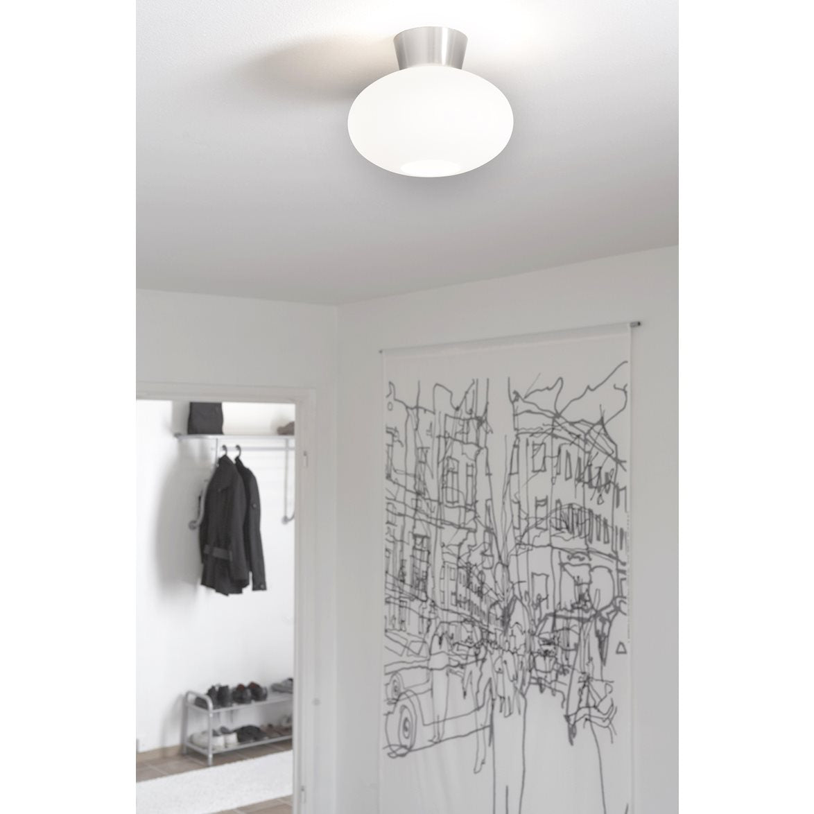 Bullo plafond alu/opal dikt
