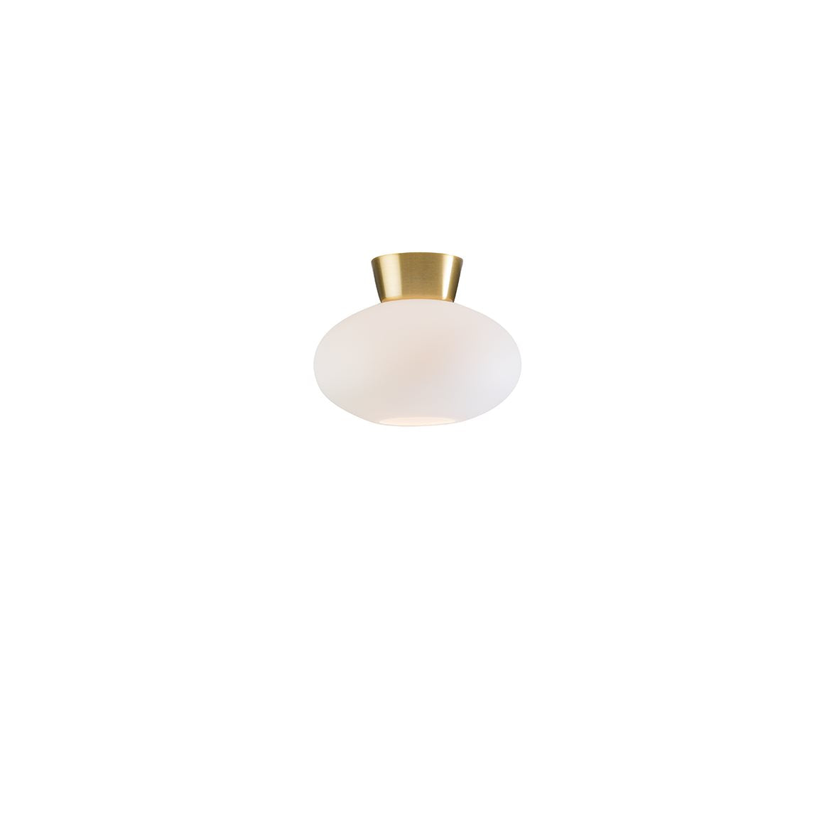 Bullo plafond Ø27 mässing/opal glas