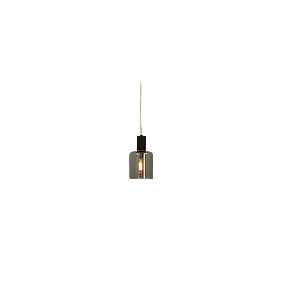 CYLINDER fönsterlampa svart/rök