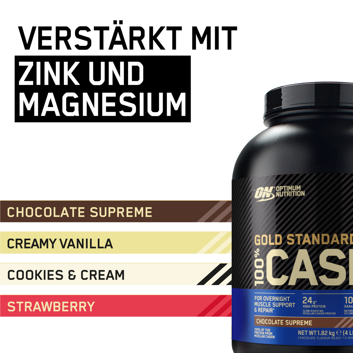 100% Casein Gold Standard (1820g) Schoko