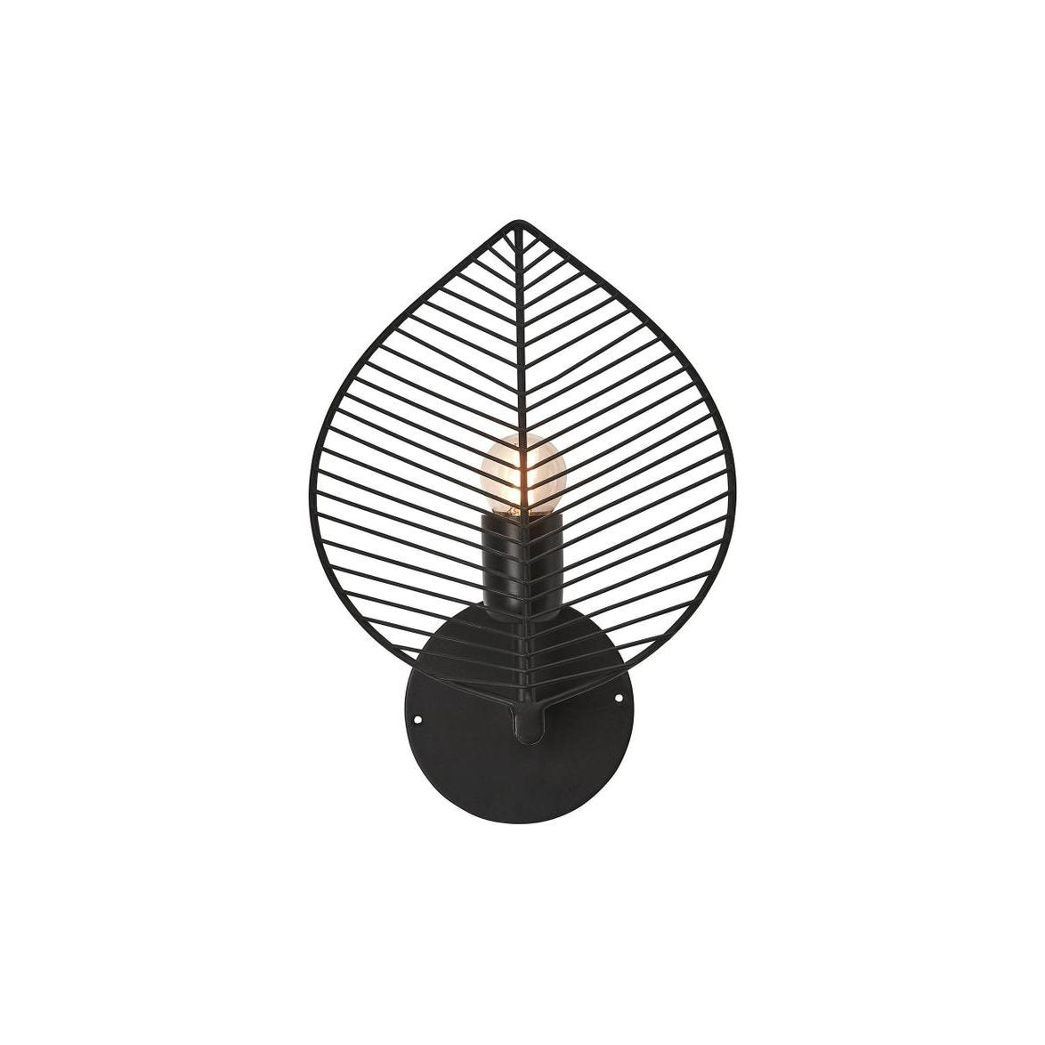 Elm vägglampa svart