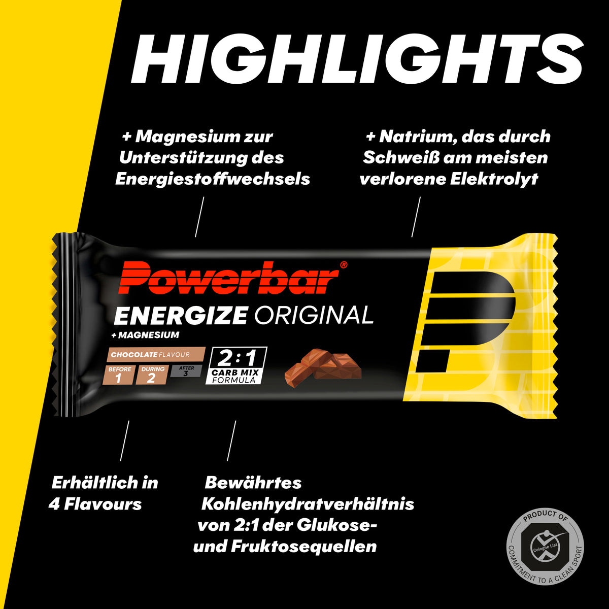 Energize Original Bar (15x55g) Schokolade