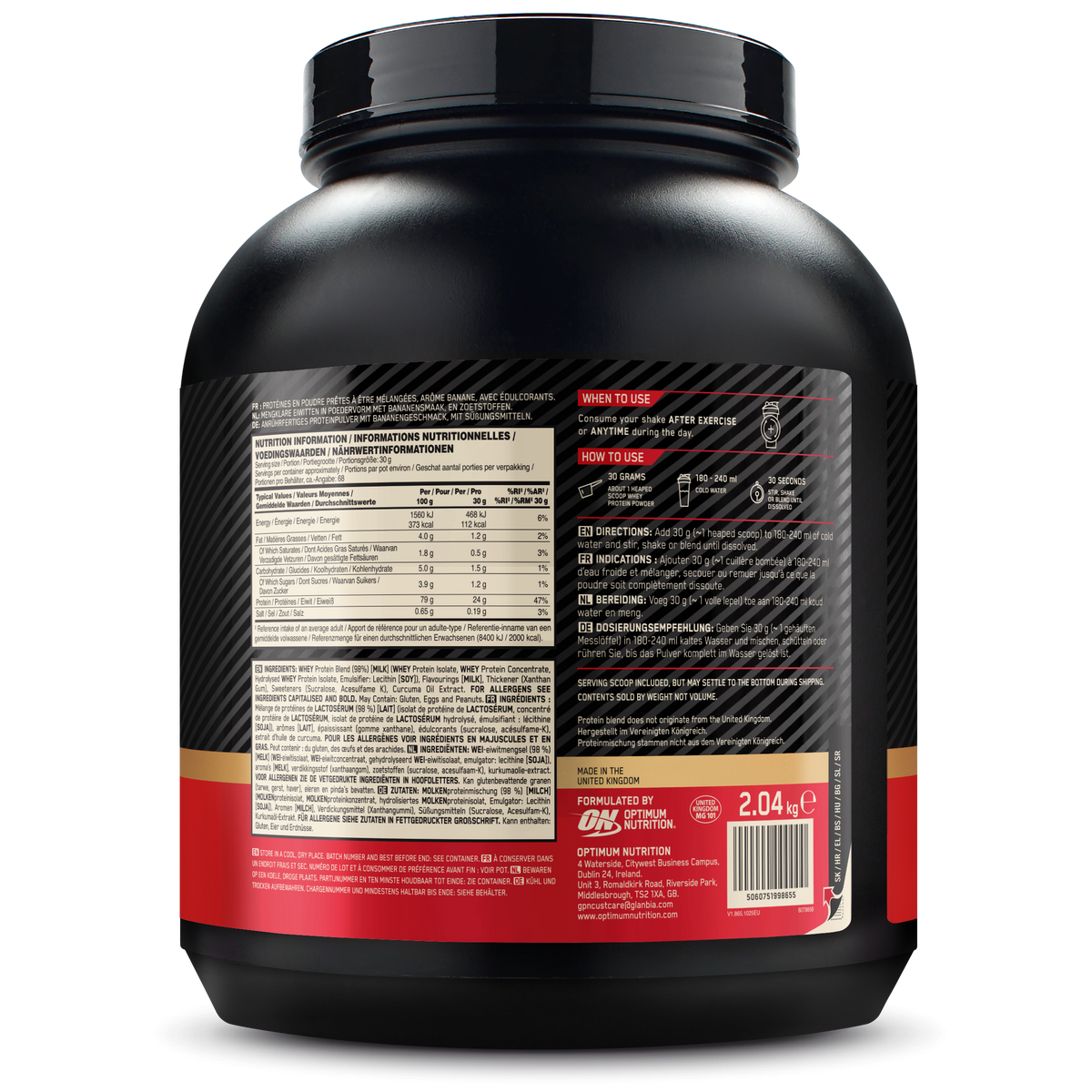 100% Whey Gold Standard (2040g) Banana Cream
