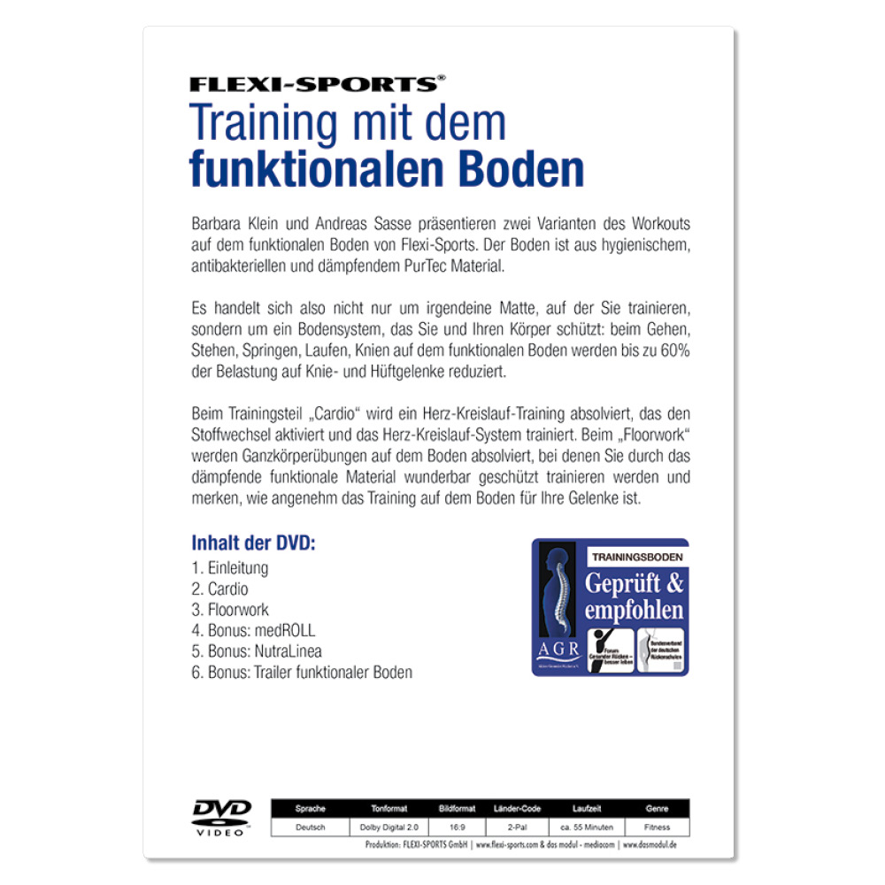 Functional Training Bodenmatte Grün + Übungs-Video "Training mit dem Funktionalem Boden"