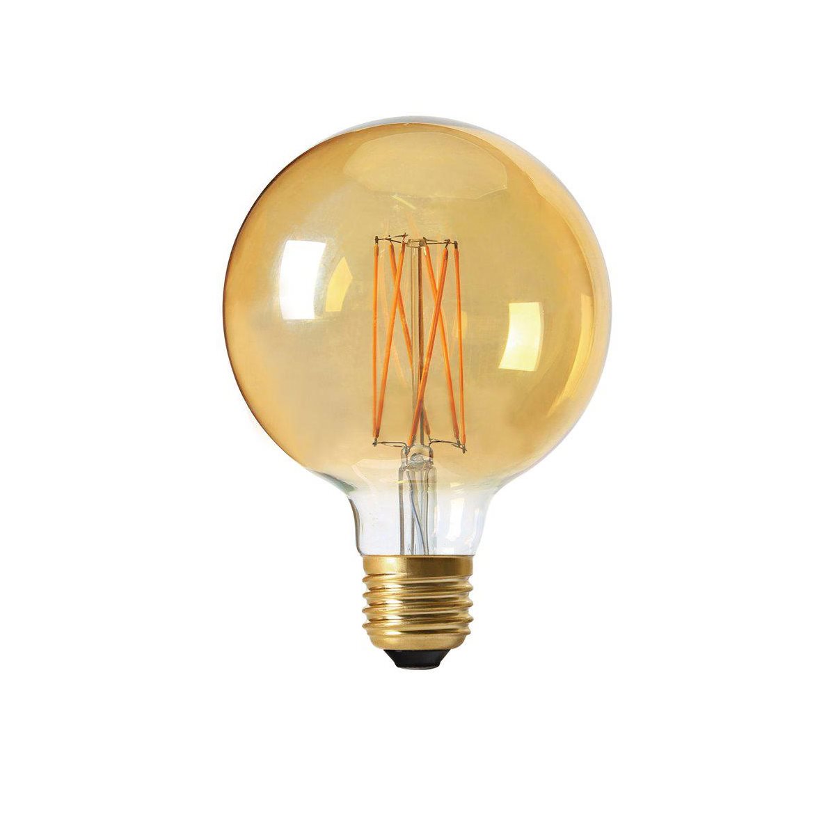 Glob LED E27 3-steg guld 125mm 220-55lm 2000K