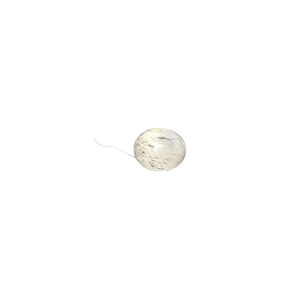 GLOBUS bordslampa 13cm vit prickig