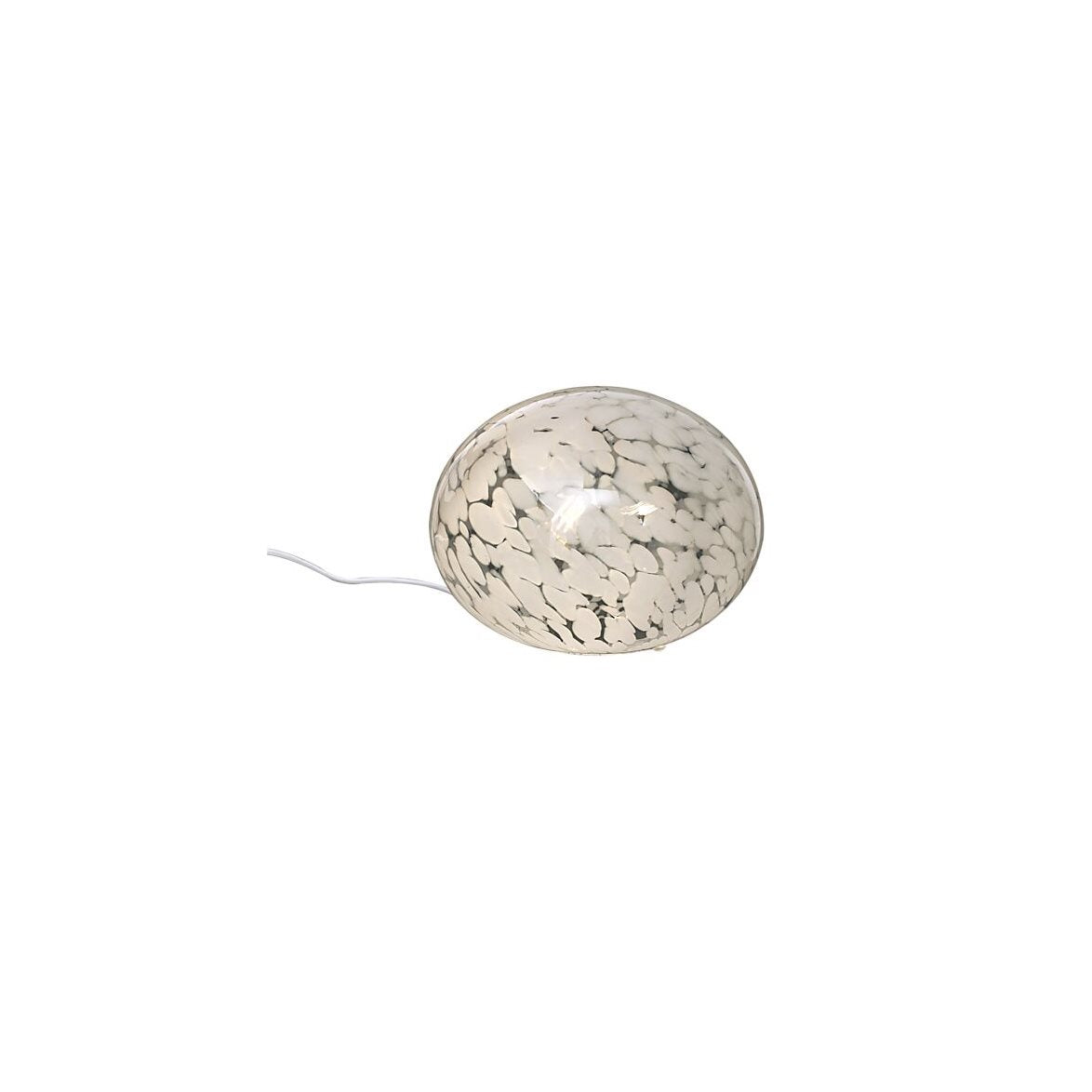 GLOBUS bordslampa 24cm vit prickig