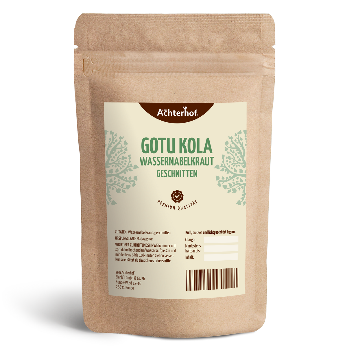 Gotu Kola Wassernabelkraut geschnitten (250g)