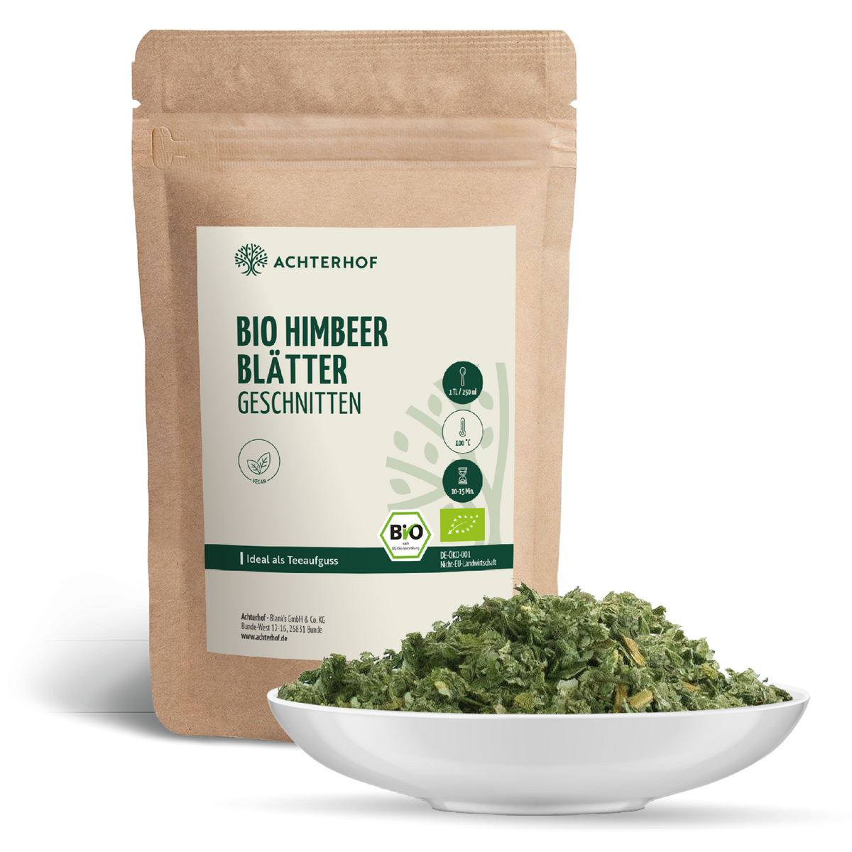 Himbeerblätter geschnitten Bio (250g)