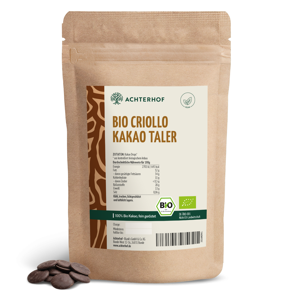 Bio Criollo Kakao Taler (500g)