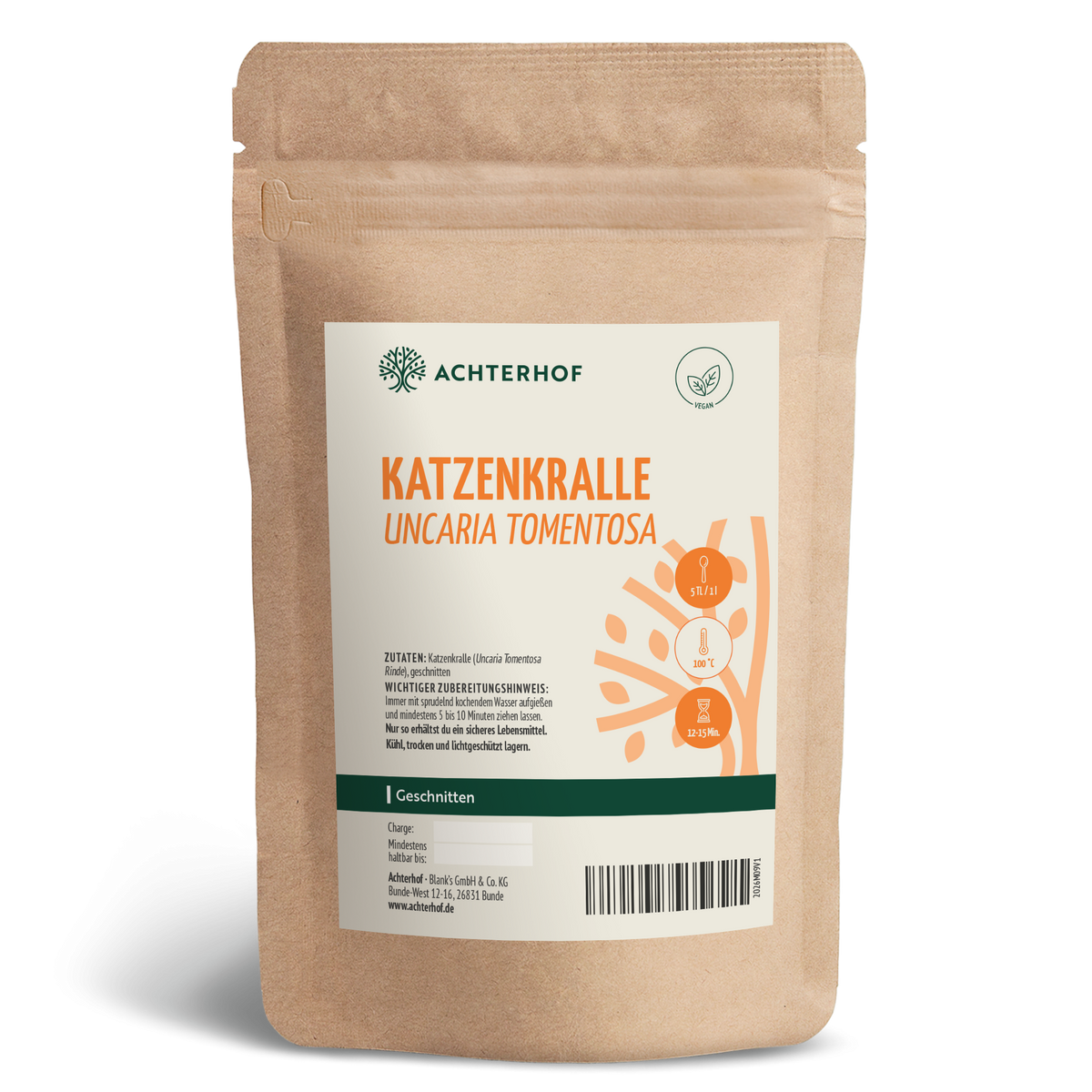 Katzenkralle Tee (Uncaria Tomentosa) geschnitten (250g)