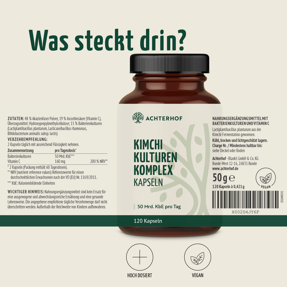Kimchi Kulturen Komplex (120 Kapseln)