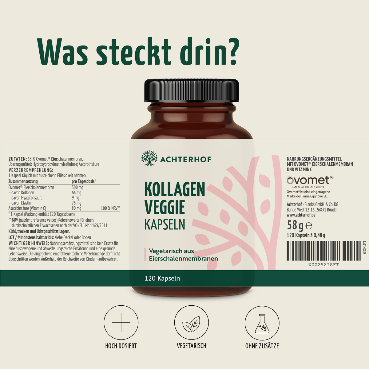 Kollagen Veggie Kapseln (120 Kapseln)