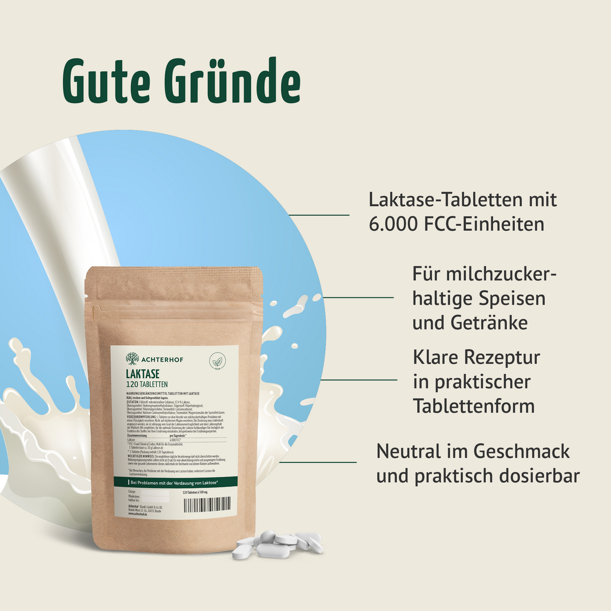 Laktase Tabletten (120 Tabletten)