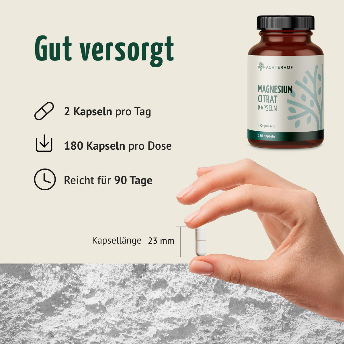 Magnesiumcitrat Kapseln (180 Kapseln)