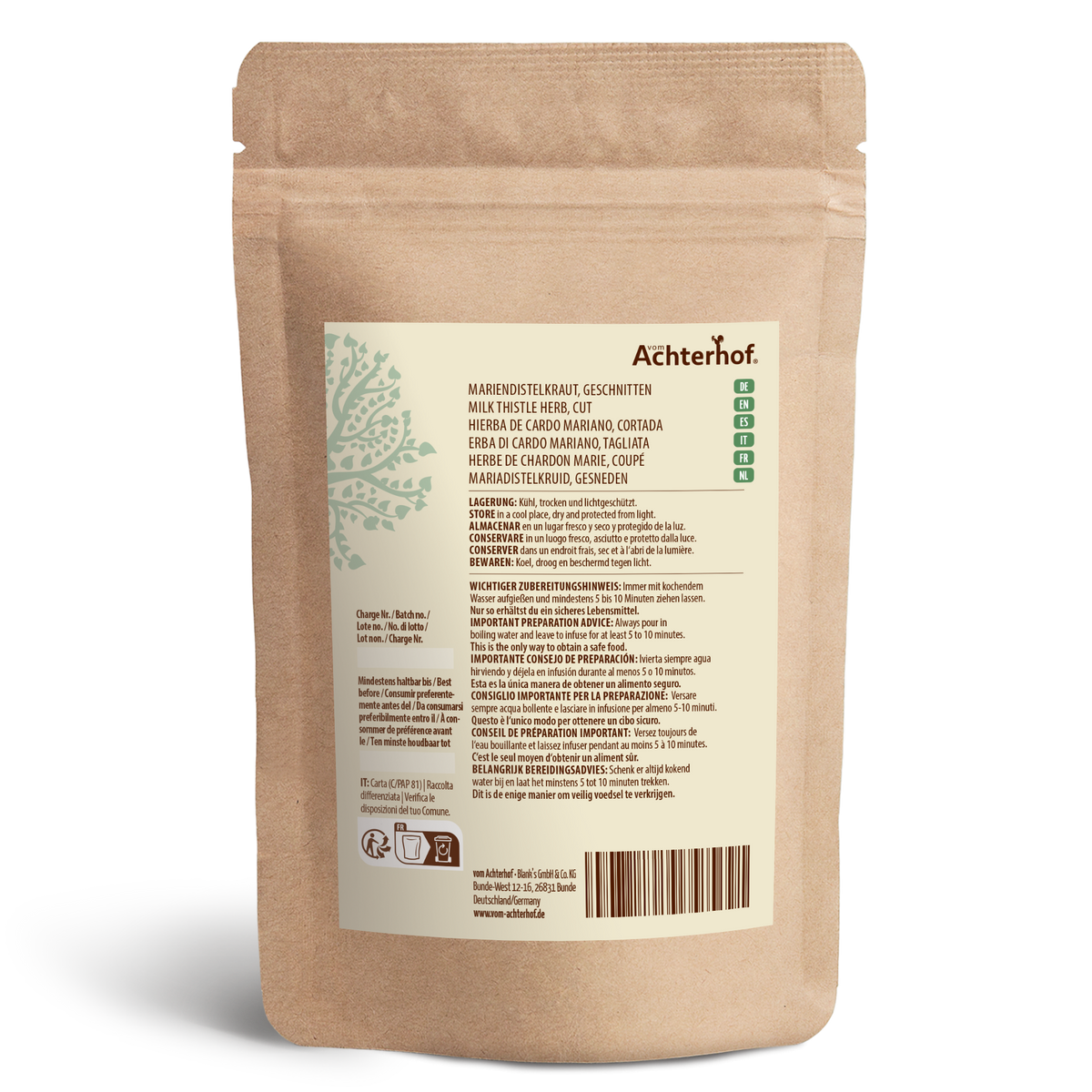 Mariendistelkraut geschnitten (500g)
