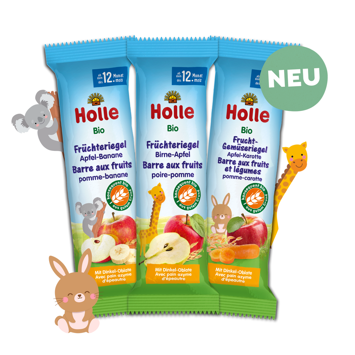 Bio-Früchteriegel/Frucht-Gemüseriegel Probierpack ab dem 12. Monat (6x25g)
