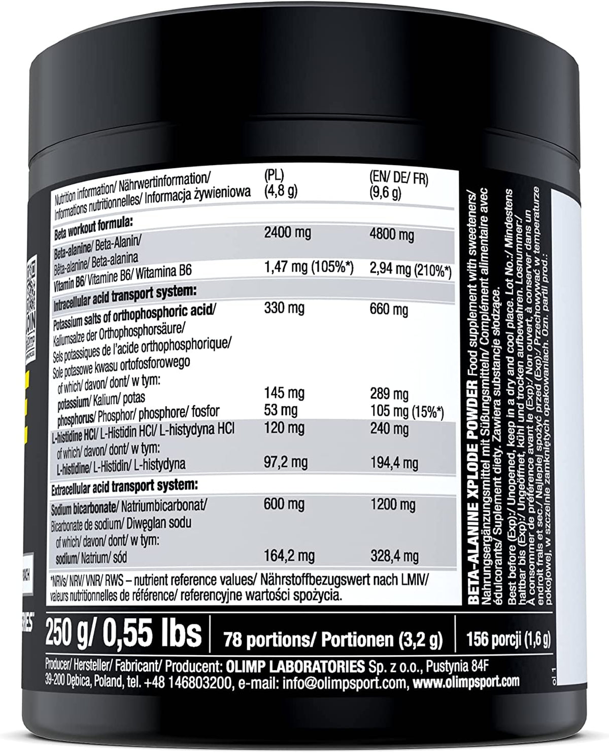 Beta-Alanine Xplode Powder - 250g - Orange