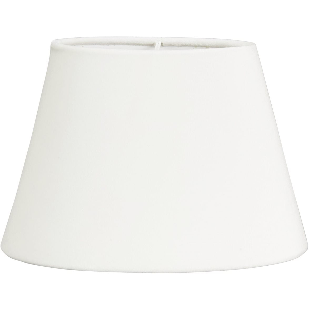 Oval Lampskärm Sammet Vit