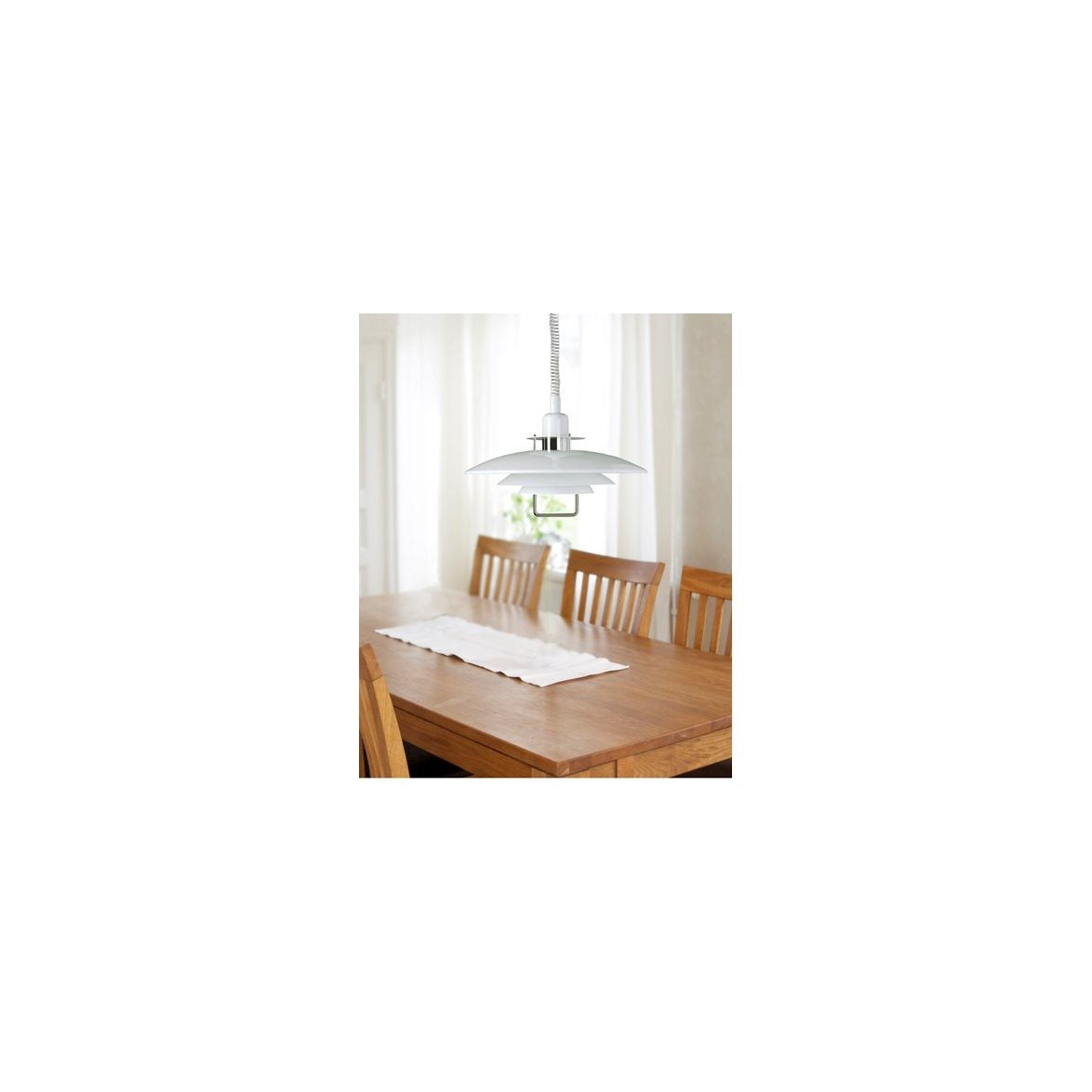 PRIMUS II taklampa 43cm vit/krom med hiss