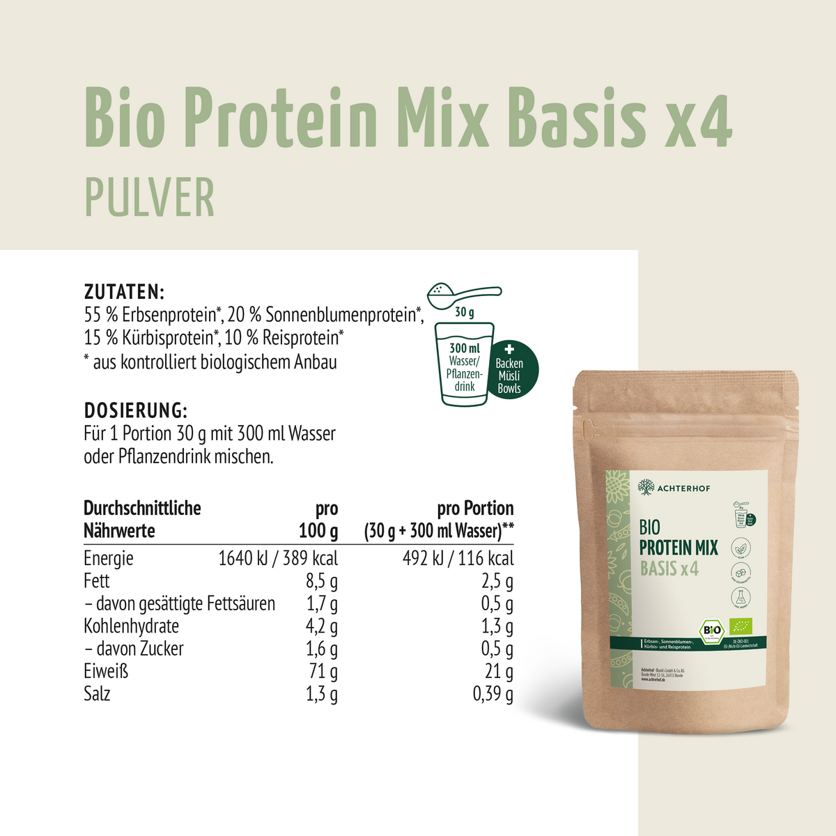 Bio Protein Basis Mix x4 (500g)