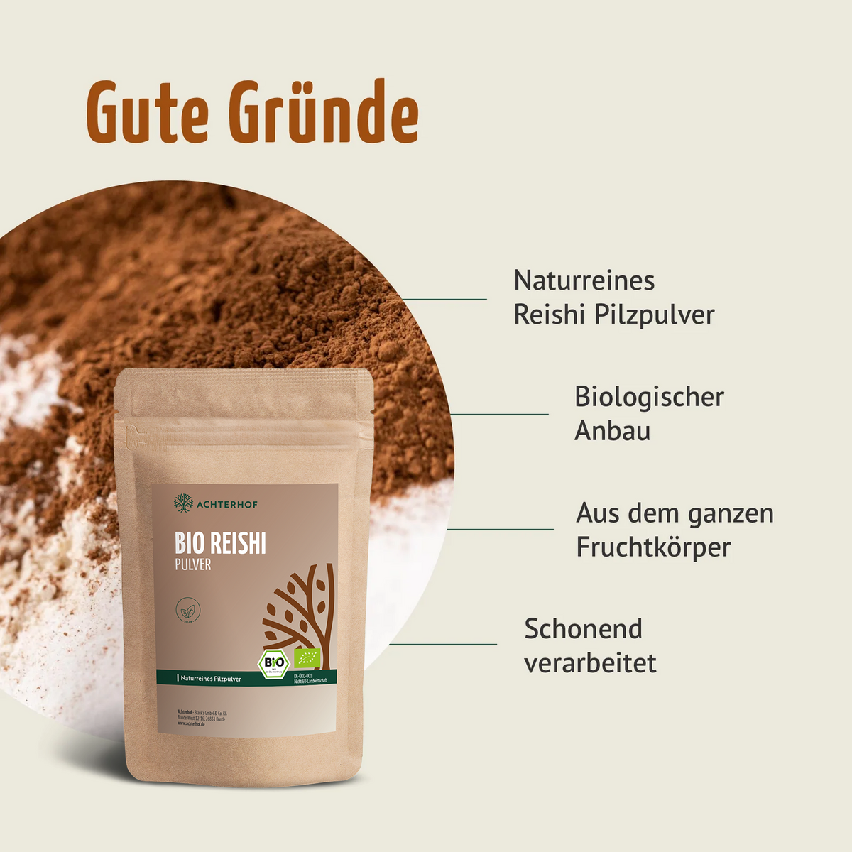Bio Reishi Pilzpulver (100g)