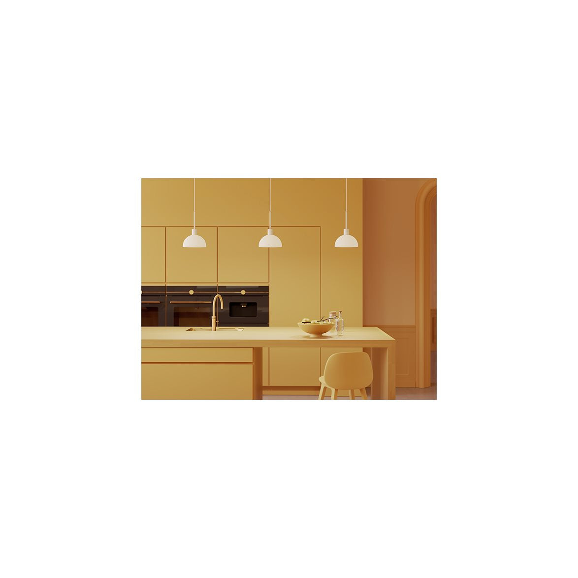 Vienda pendel vit/opal glas