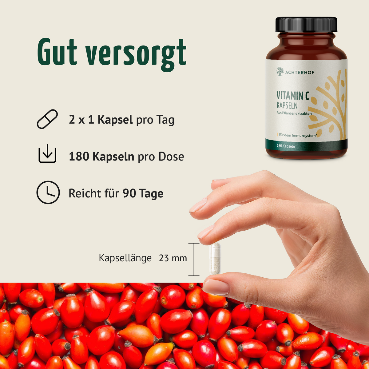 Vitamin C Kapseln (180 Kapseln)