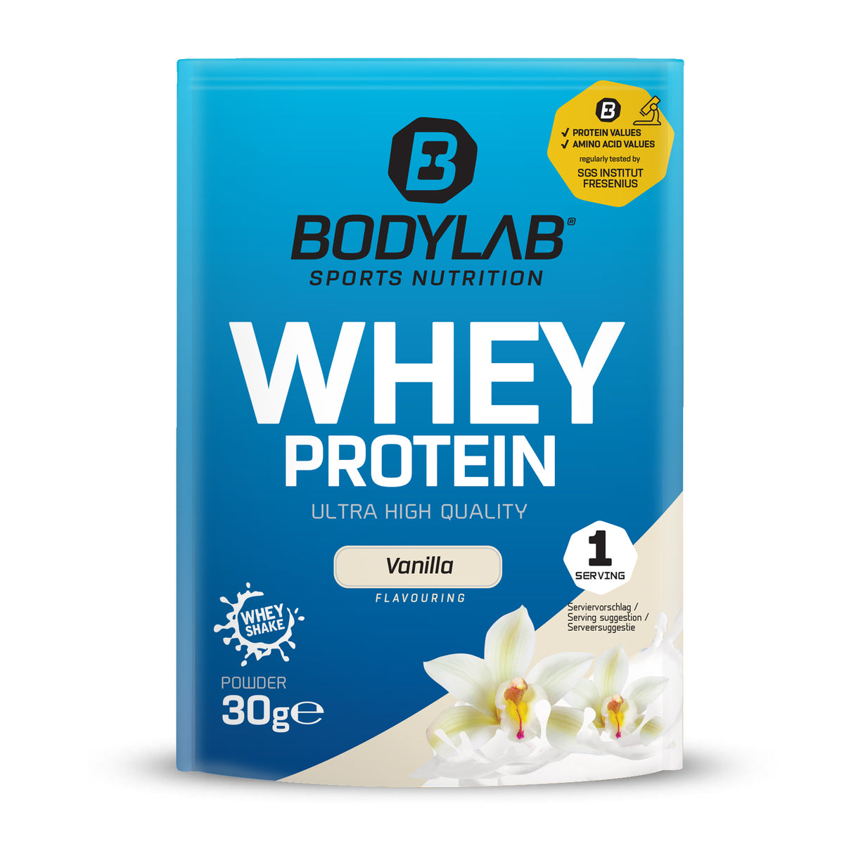 Whey Protein Probierboxen (8 Proben je 30g) Box 3: Vanilla – Banana – Raspberry Yogurt – Pistachio – Butter Biscuit – Cinnamon Rice Pudding – Hazelnut Cocoa and Strawberry White Chocolate.