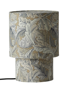 Table Lamp Qvist Modern Round, William Morris Acanthus, Beige, 32cm