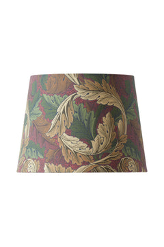 Lampshade Qvist Classic Round, William Morris Acanthus, Red, 32cm