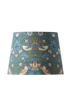 Lampshade Qvist Classic Round, William Morris Strawberry Thief, Blue, 32cm