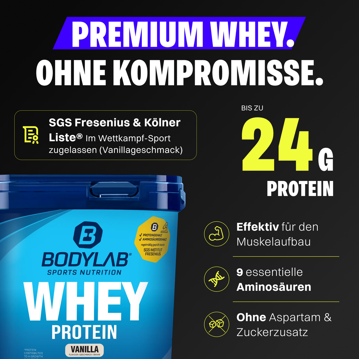 Whey Protein Probierboxen (8 Proben je 30g)