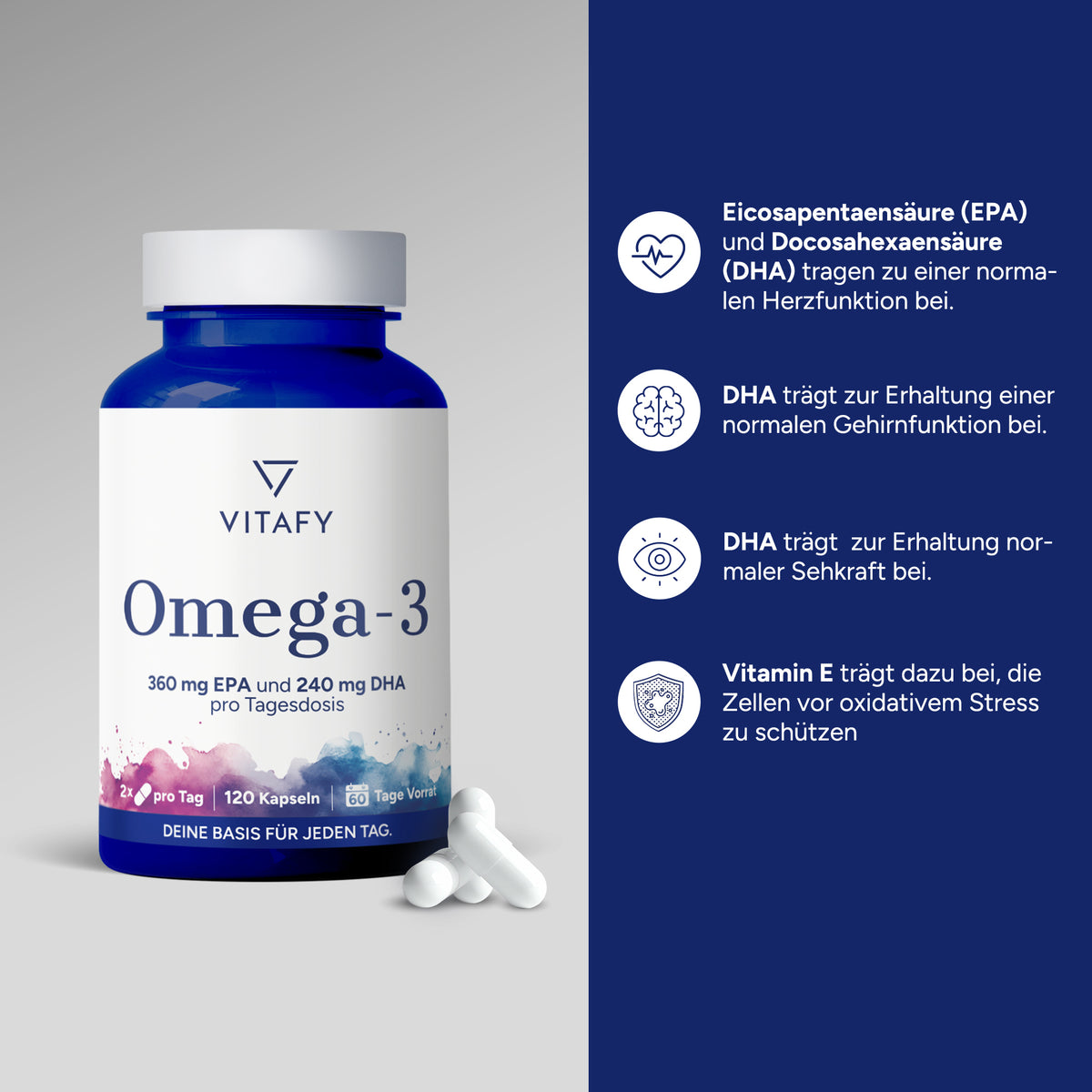 Omega-3-Fischöl (120 Kapseln)